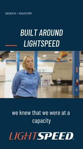 Chesaco interview edit with a Lightspeed branded frame and on-screen captions